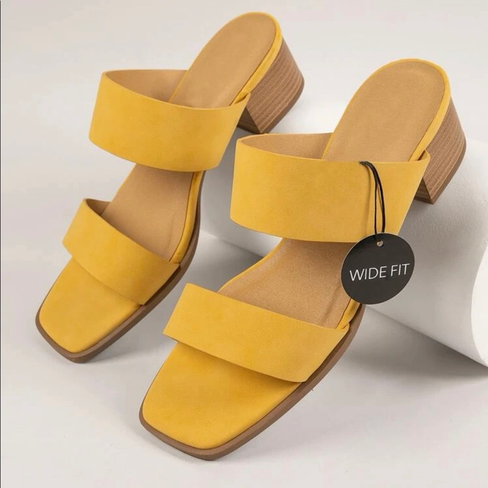 Square Toe Wide Fit block heels
